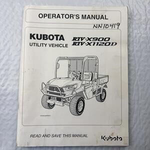 Kubota Operator's Manual RTV-X900 RTV-X1120D Utility Vehicle 2013 Corporation PB
